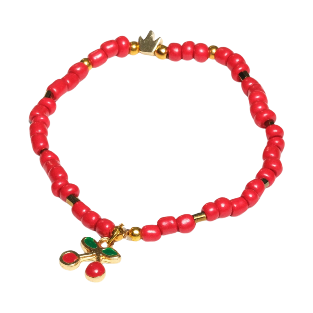 Royal Cherry Charm Bracelet