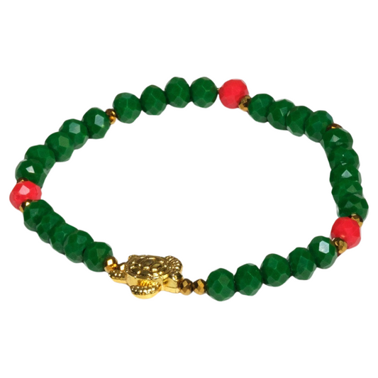 Emerald Enchantment Beaded Bracelet