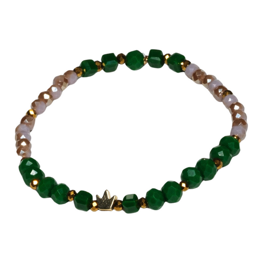 Regal Emerald Crown Bracelet